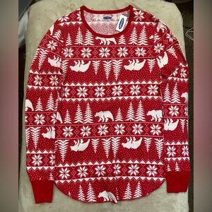 Old Navy Red and White Christmas Sweater